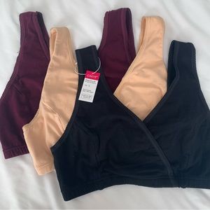 Lot of 3 Cakye nursing/sleep bralettes NWT, size L
